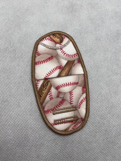 brown baseball pattern. fit plastic and metal frames