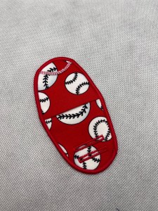 red baseball pattern. fit plastic and metal frames